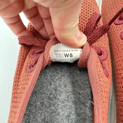Allbirds Women's Wool Runners Coral Pink Lace Up Casual Sneakers Shoes Size 8