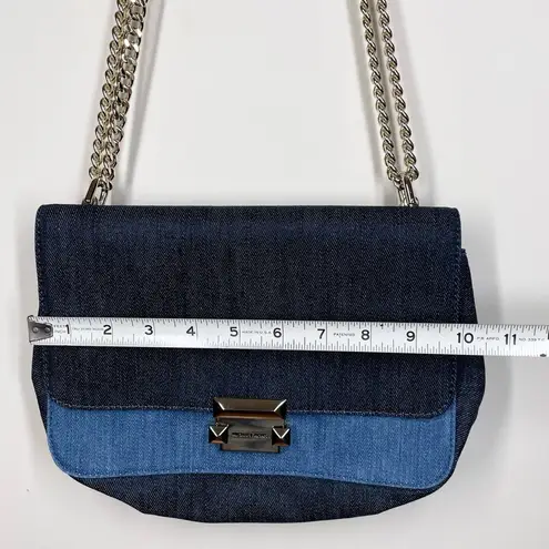 Michael Kors  Sloan Blue Denim Crossbody Shoulder Bag Purse Gold Chain Retro Y2K