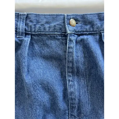 90s Y2K Denim Maxi Skirt Size 6 w/ Pockets And Pleats Blue