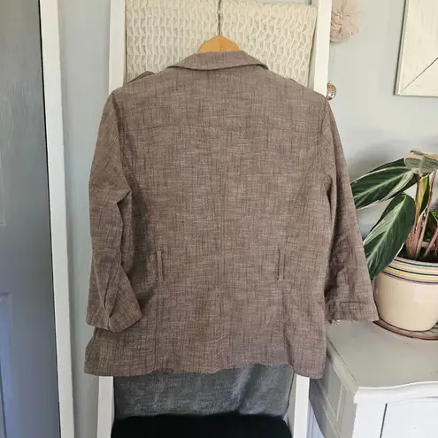 Harvé Benard Harve Benard Cropped Blazer – Brown, Size Large (Belt Missing)
