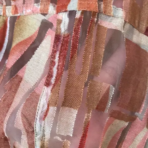 Coldwater Creek Classic Semi-Sheer Stained Glass Print Blazer Size 1X