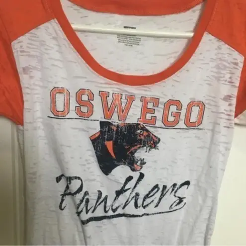 Oswego High School Panthers Camouflage Faded Fitted T