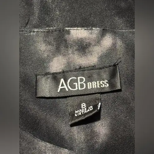 EUC AGB Black and Gray Tie Dye Sleeveless Zip Up Dress size 8