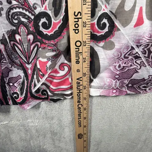 One World Energe by Shirt Blouse L Embellished Brown Beige Floral Y2K Fairy