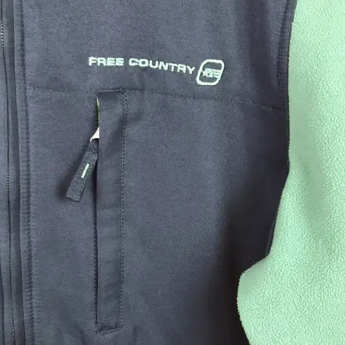 Free Country Women’s Fleece Green Gray Multi-Pocket Jacket