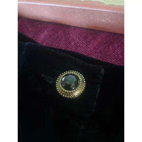 Contempo Casuals Vintage 90's Velvet Midi Skirt GOTH GRUNGE Black DOLL Jrs Small