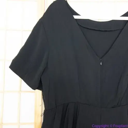 Eloquii NEW wide leg jumpsuit short sleeve white trim, 14