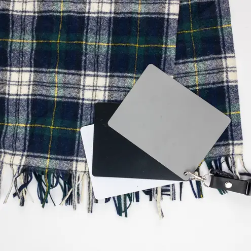 Pendleton Vintage Green Blue Yellow White Plaid Scarf Unisex Men Women One Size