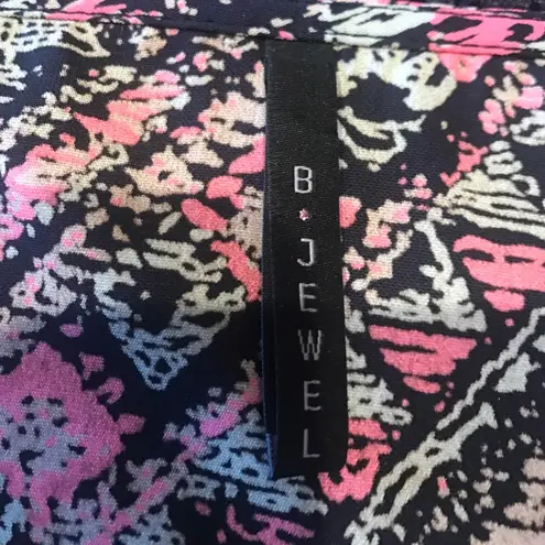 B Jewel Peplum Tribal Pattern Tank Top