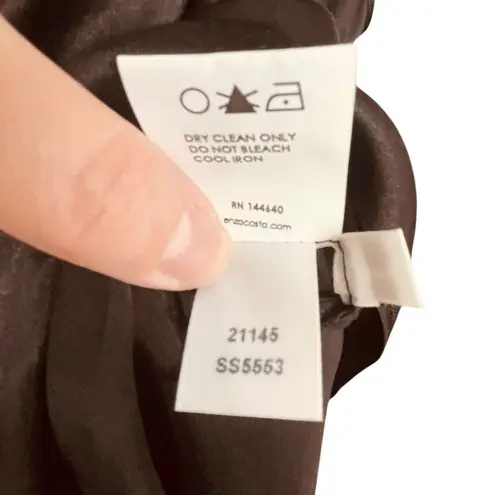 Enza Costa Silk Satin Nuit Maxi Dress Black