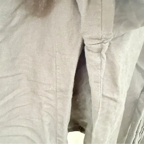 Peter Som Black Linen Jumpsuit Women’s Size 8 Sleeveless Ruffle Strap Criss Cros