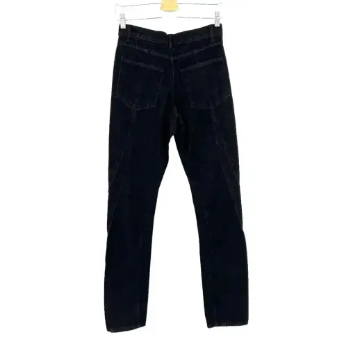 ZARA  The Panelled Slim High Rise Slim Fit 4-Pocket Jeans Black Denim Size US 2‎
