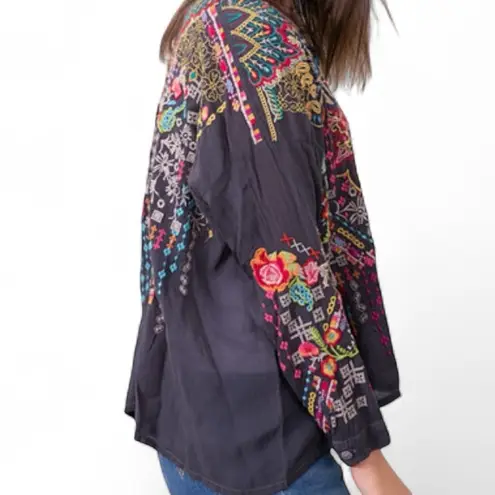 Johnny Was The Valley heavily embroidered button down top NWT RARE