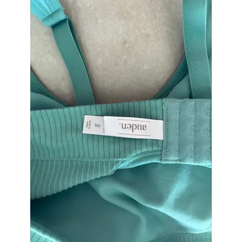 Auden Bra Womnes Size 2XL Green Adjustable Ribbed Lightly Lined Bralette Comfort
