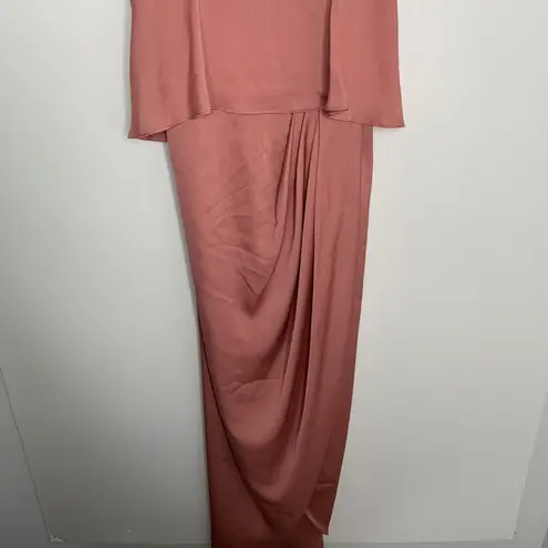 Shona joy Luxe Cocktail Frill Midi Dress Rose Women's US 4 Small