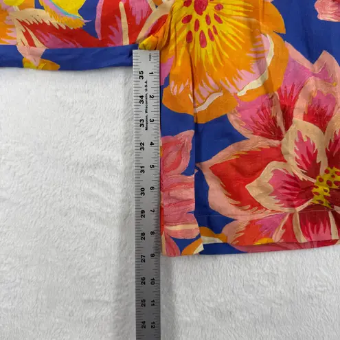 Farm Rio for Anthropologie Floral Print High Waist Shorts with Belt S