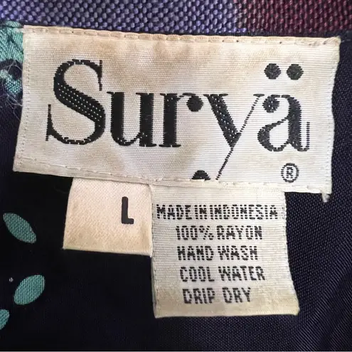 VTG Surya Patchwork Beaded Jacket Wmns Crop Retro Purple Sz L Grunge Boho Hippie Size L