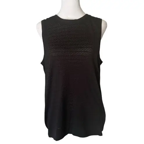 Lululemon  Breeze by Muscle II black mesh tank top