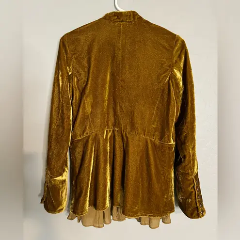 Free People NWT  Faye Velvet Jacket In Warm Tobacco Size XS