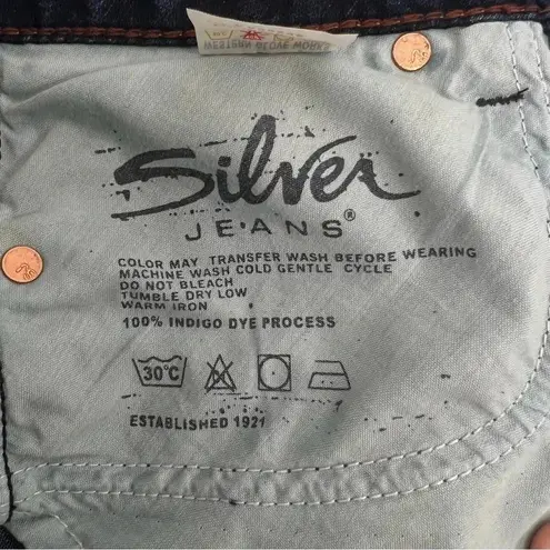 Silver Jeans SILVER Toni Western Glove Works Bootcut Jeans Blue Wash Denim Size 24/31 NEW