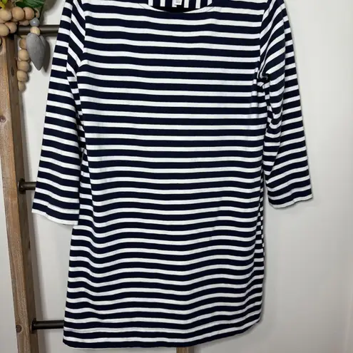 Free Assembly 3/4 Sleeve Tunic Striped Size Medium Black