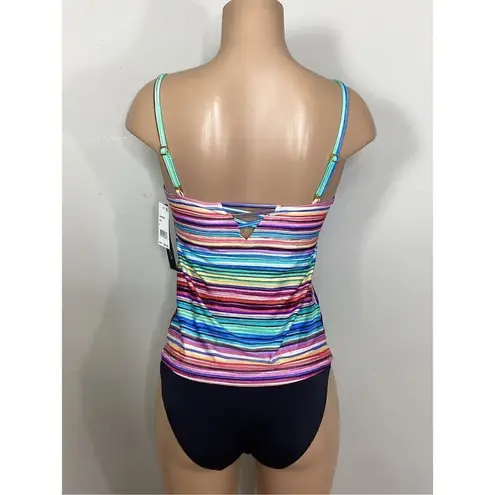 La Blanca New. stripe tankini top. 8. Retails $99