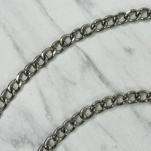 Silver Tone Curb Chain Purse Strap 50" Crossbody Bag Replacement ✨