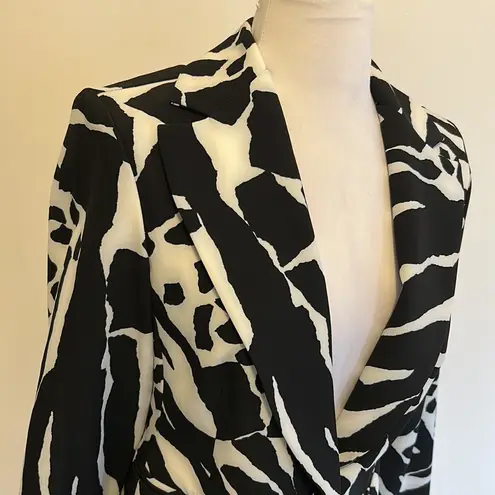 Joseph Ribkoff Black/White Animal Print Blazer