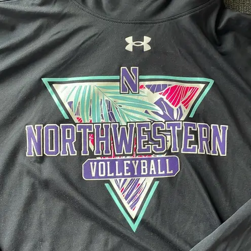 Under Armour Northwestern Volleyball Hawaiian Style Hooded Long Sleeve