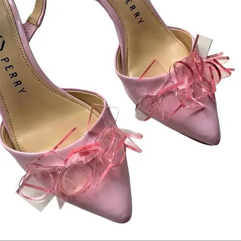 Katy Perry Lisa Women’s/Girls Retro Ornamental Jeweled Kitten Heel Slingback Pink Size 5