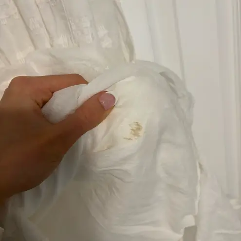 Sail To Sable Embroidered Pom Pom Midi Dress White