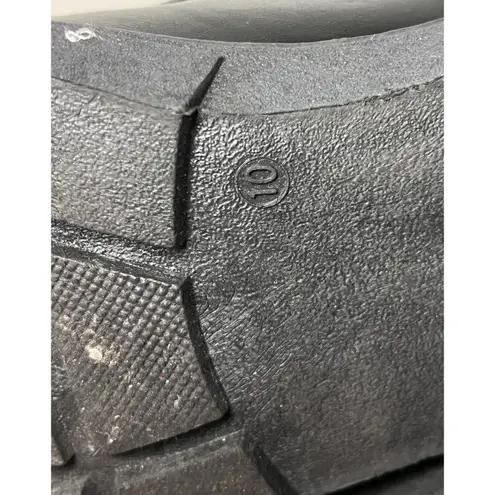 Black Combat Boots Womens Size 10 Chunky Heel Lace Up All Man Made Materials