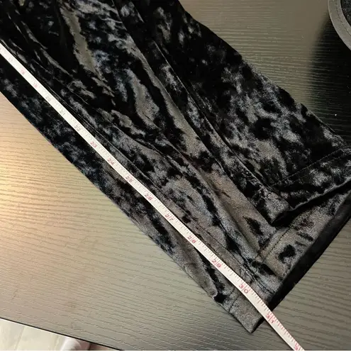 Fabletics  Black Go To Crushed Velvet Wide Leg Pants Small NWT