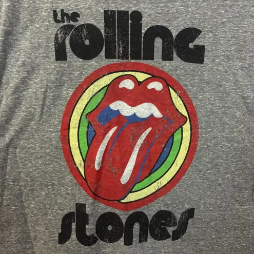 The Rolling Stones Hot Lips Rock Long Sleeve Scoopneck Top M