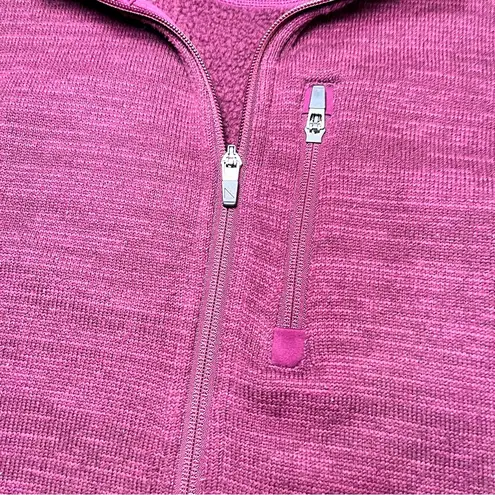 UNTUCKIT KEZOH Full Zip Fleece Lined Jacket Sweatshirt Maroon Outdoor Warm Comfy