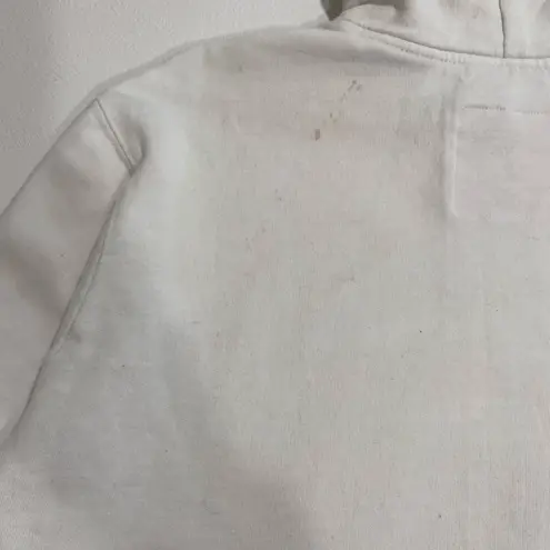 Lifeguard Cropped Hoodie White Red Graphic Holden Beach NC Small Long Sleeve