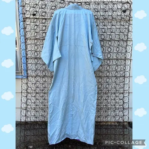 Vintage blue Asian box sleeve kaftan monk robe purple ombré Size L