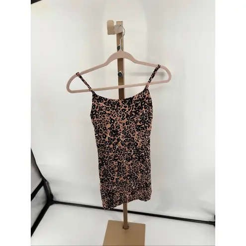 Aritzia Wilfred “Isabelle” Leopard Print Slip Dress Hidden Pockets Size 2