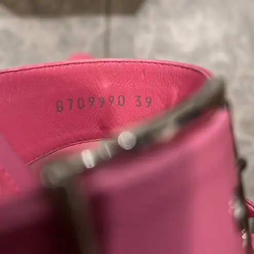 Alexander McQueen Double Buckle Punk Mule in Pink, Size 39 New w/DustBag $1050