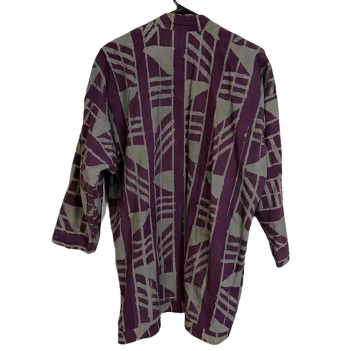 Handmade Jacket Art to Wear Top Womens OS Purple Reversible Patchwork Embroider Size undefined