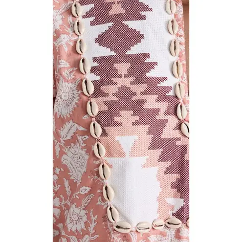 NWT Marea by Liz Joy Olympia Kaftan in Sorbet Blockprint Cotton Maxi Dress S