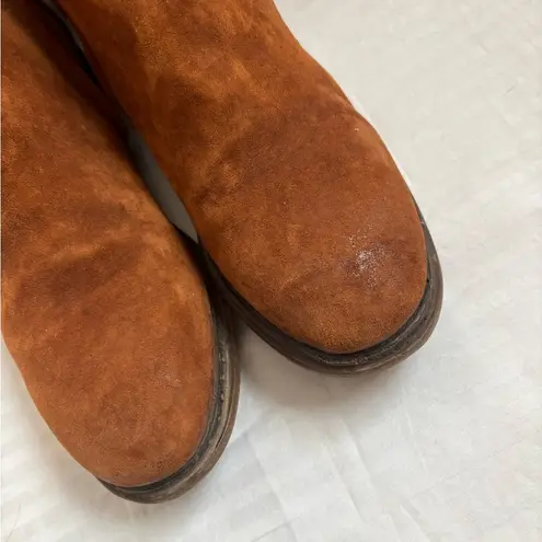 A.S.98 Brown Leather Metallic Boot Size 37 EU 7 US Moto Western Steampunk