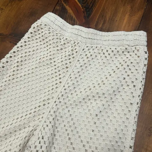 Ultra Pink White and Brown Coastal Cowgirl Beachy Small Crochet Pants