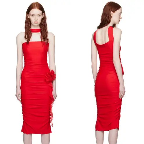 Fanci Club Red Horse Midi Dress Size XS