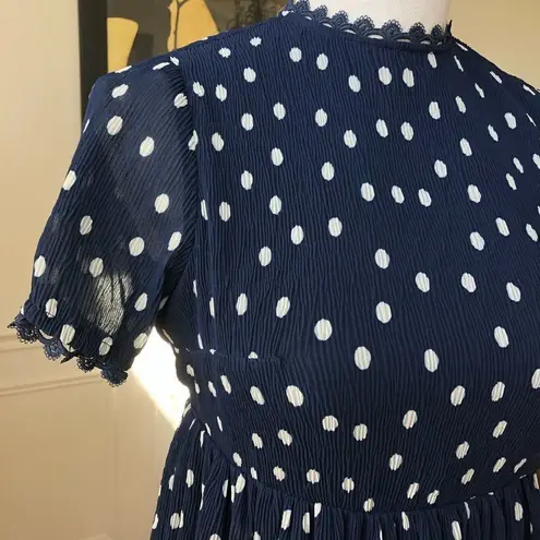 1901 Polka Dot Chiffon Fit & Flare Dress NWT S SP