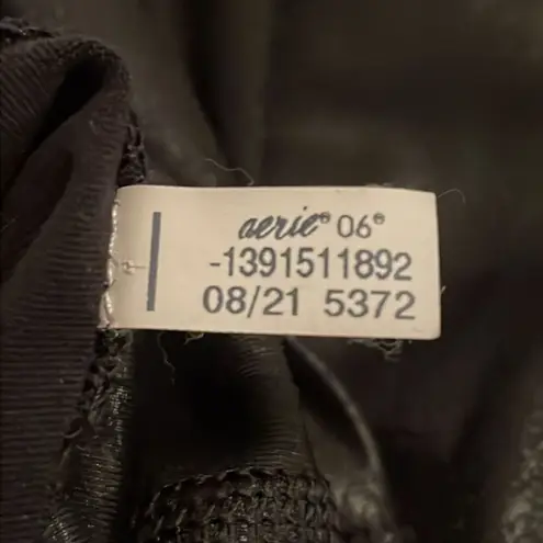 Aerie OFFLINE  Crossover High Rise Crackle Black Legging Womens Large 5372