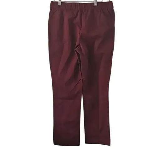 Isaac Mizrahi Live! 24/7 Stretch Straight-Leg Pants Size 16 Tall-NWT-Burgundy,