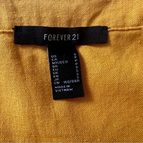 Forever 21  Yellow/Gold  Side-Zip Dress