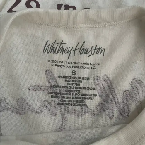 Whitney Houston Moment of Truth '87 World Tour Tee in Ivory Size Small White