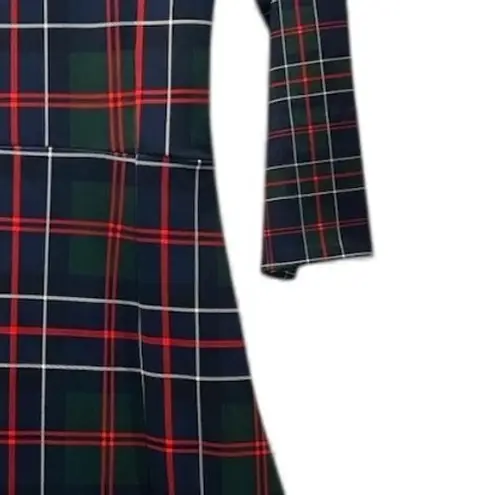 Gretchen Scott Tartan Plaid Shirt Dress Green Small